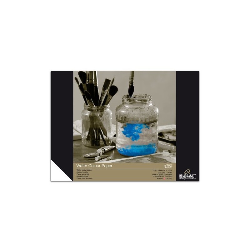  Fine art shop - Rembrandt Watercolor block 200 gr, 13,5x18, 20 sheets, medium grain | totenart.com