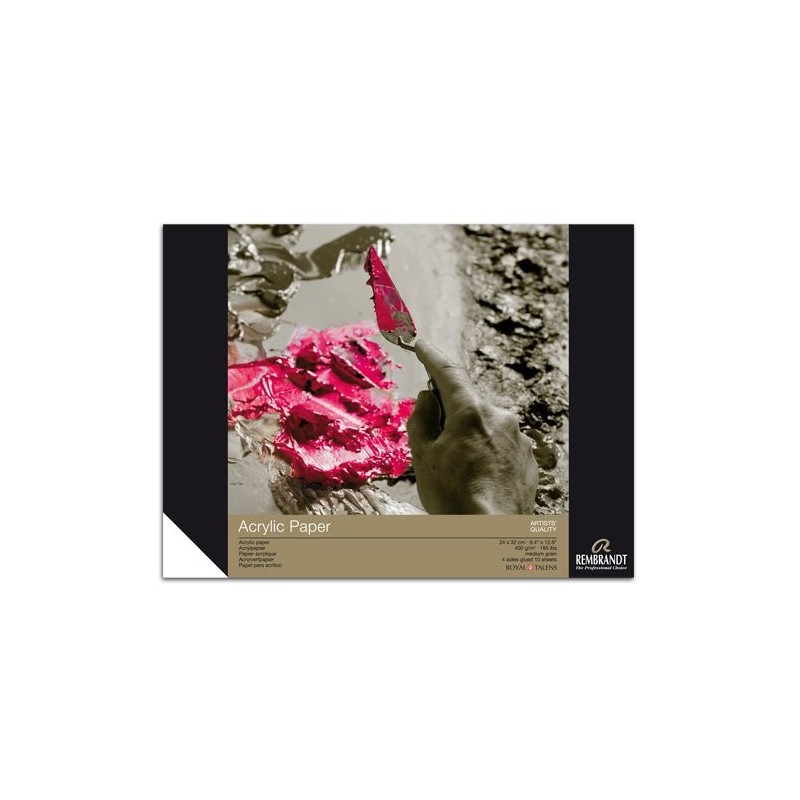  Fine art shop - Rembrandt Acrylic block 400 gr,  24x32, 10 sheets, medium grain | totenart.com