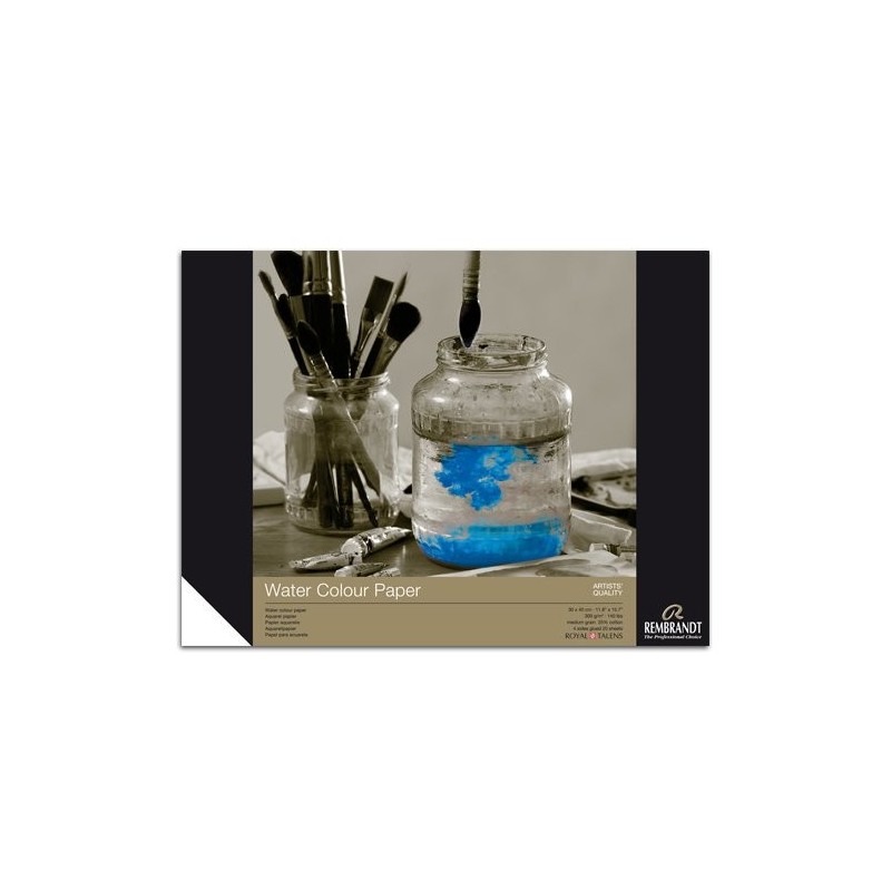  Fine art shop - Rembrandt Watercolor block 300 gr, 30x40, 20 sheets, medium grain | totenart.com