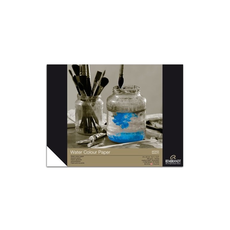  Fine art shop - Rembrandt Watercolor block 300 gr, 24x32, 20 sheets, thin grain | totenart.com