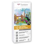 Tombow Marker, Set of 12 Grey Colours 