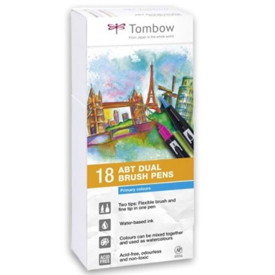 Tombow Marker, Set of 12 Primary Colours 