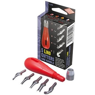 Fine art shop - Lino cutter Set Essdee, handle and 5 cutters | totenart.com\n