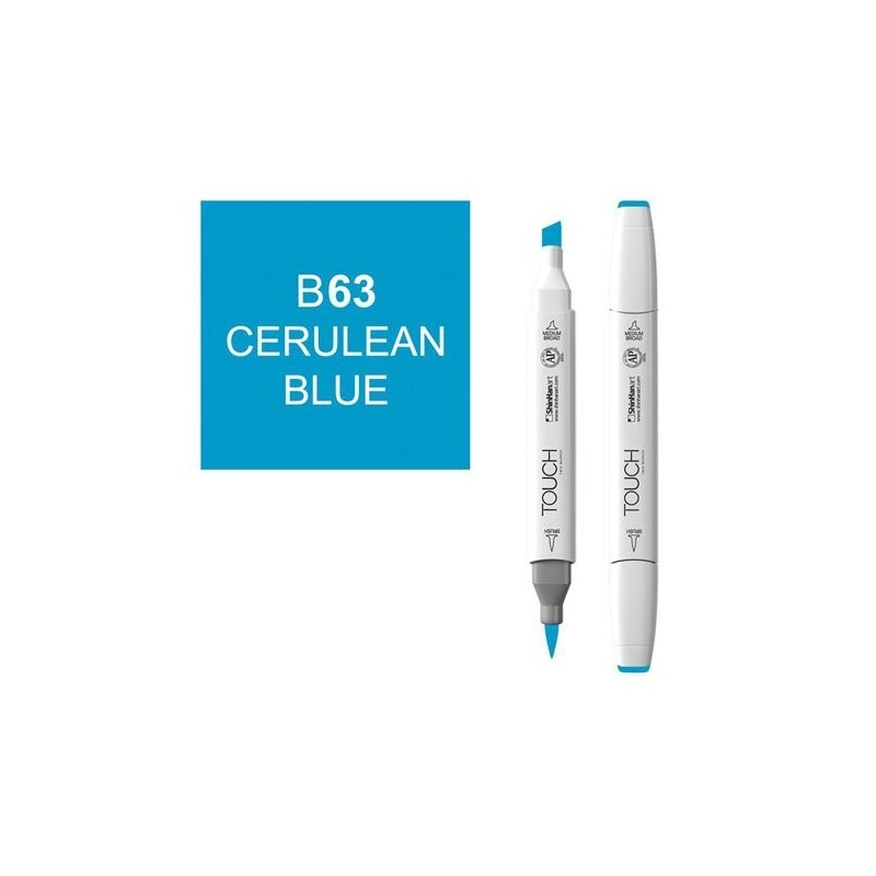 Fine art shop - Marker alcohol TOUCH TWIN Cerulean Blue n. B63 | totenart.com
