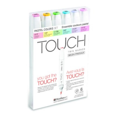 Fine art shop - TOUCH TWIN  6 brush marker pastel colors set | totenart.com