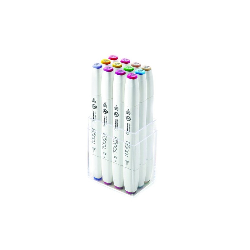 Fine art shop - TOUCH TWIN 12  brush marker pastel colors set | totenart.com