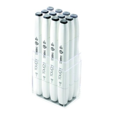 Fine art shop - TOUCH TWIN 12  brush marker cool grey colors set | totenart.com
