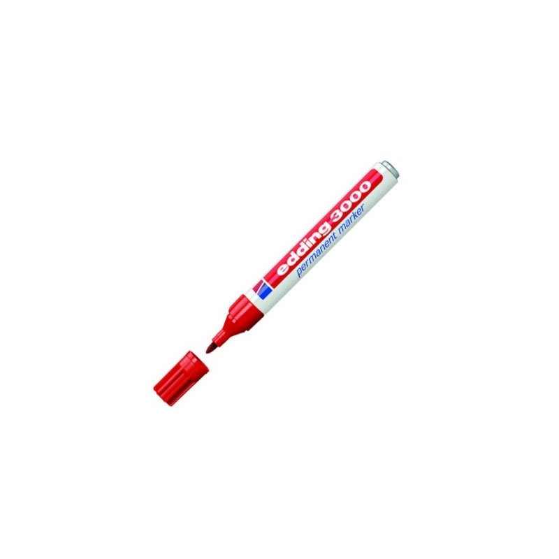 Fine art shop - Edding Permanent Marker 3000 Red 02, 1.5-3 mm. tip | totenart.com