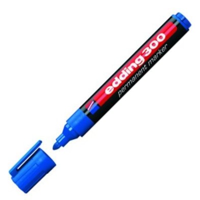 Fine art shop - Edding Permanent Marker 300 Blue 03, 1.5-3 mm. tip | totenart.com