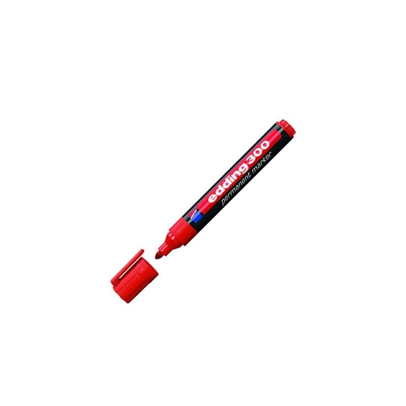 Fine art shop - Edding Permanent Marker 300 Red 02, 1.5-3 mm. tip | totenart.com