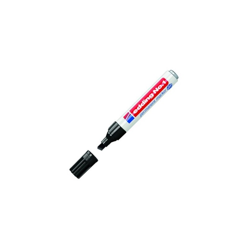 Fine art shop - Edding Permanent Marker Serie 1 Black 01, 1-5 mm. beveled tip | totenart.com