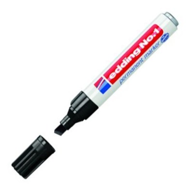Fine art shop - Edding Permanent Marker Serie 1 Black 01, 1-5 mm. beveled tip | totenart.com