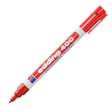 Fine art shop - Edding Permanent Marker 400 Red 02, 1 mm. tip | totenart.com