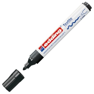 Fine art shop - Edding Textile Marker 4500 Black 01, 2-3 mm. tip | totenart.com