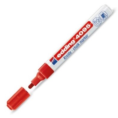 Fine art shop - \nMarker Chalk Liquid Edding 4095 Red 02, round tip 2-3 mm. | totenart.com