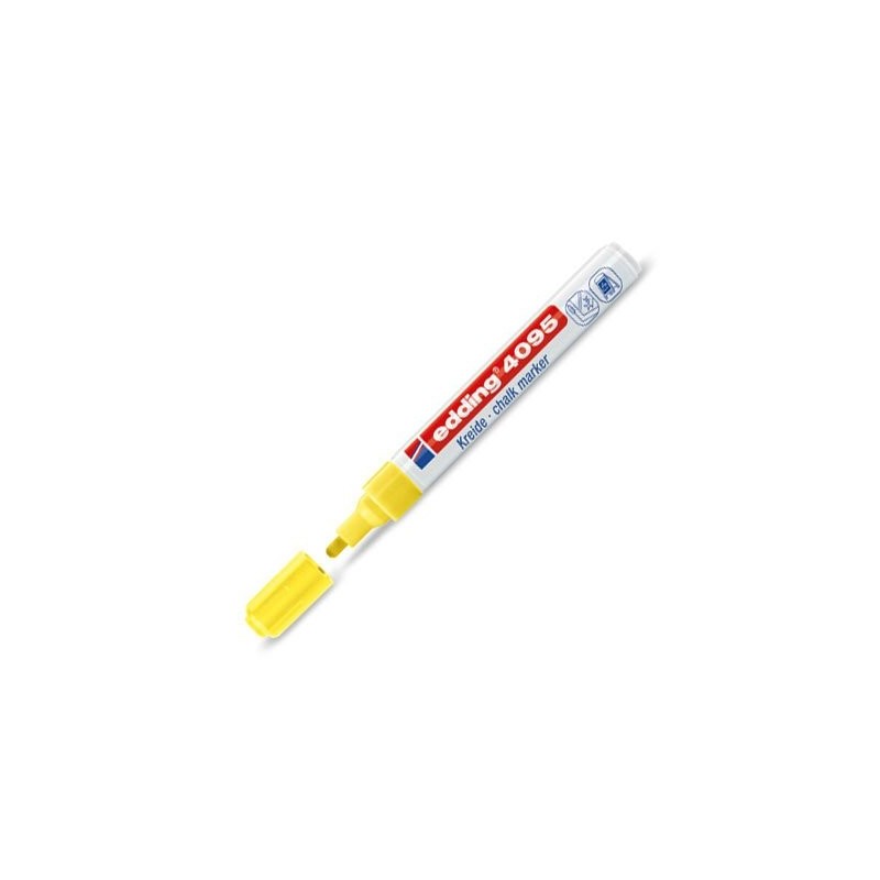Fine art shop - \nMarker Chalk Liquid Edding 4095 Yellow Neon 65, round tip 2-3 mm. | totenart.com