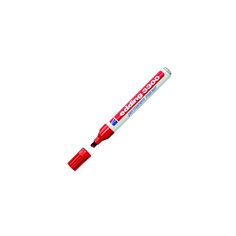 Fine art shop - Edding Permanent Marker 3300 Red 02, 1-5 mm. beveled tip | totenart.com