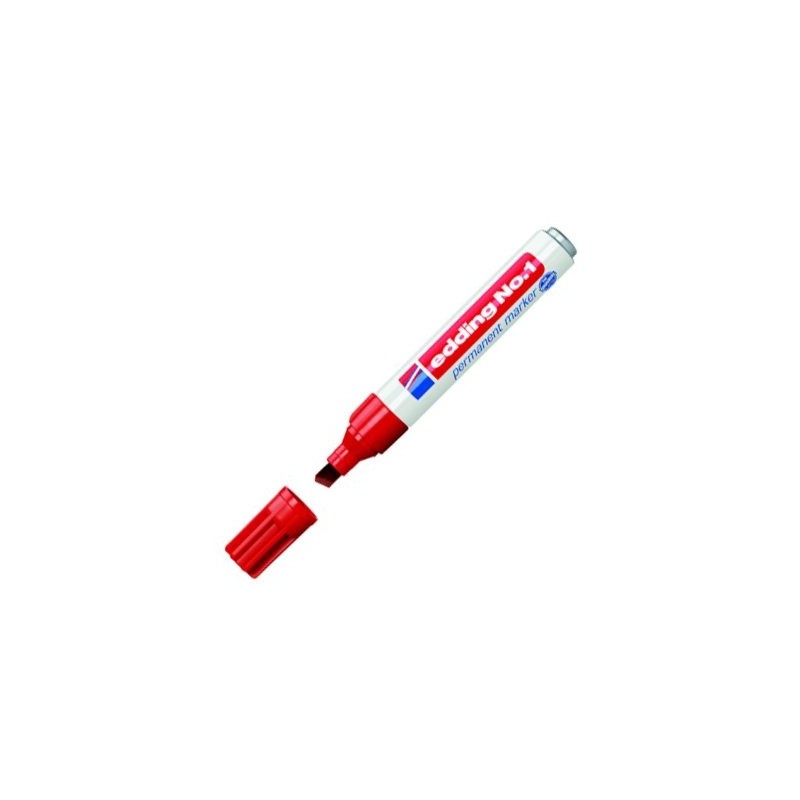 Fine art shop - Edding Permanent Marker Serie 1 Red 02, 1-5 mm. beveled tip | totenart.com
