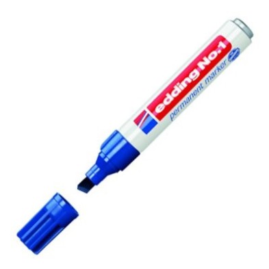 Fine art shop - Edding Permanent Marker Serie 1 Blue 03, 1-5 mm. beveled tip | totenart.com