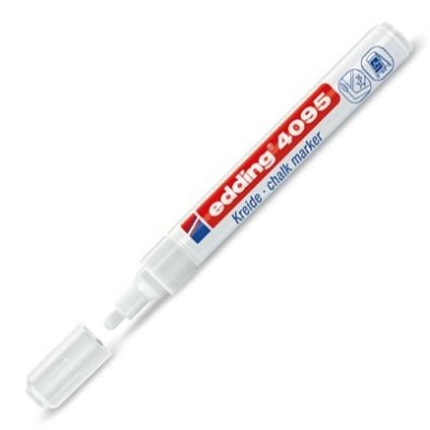 Fine art shop - \nMarker Chalk Liquid Edding 4095 White 49, round tip 2-3 mm. | totenart.com