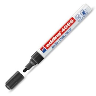 Fine art shop - \nMarker Chalk Liquid Edding 4095 Black 01, round tip 2-3 mm. | totenart.com
