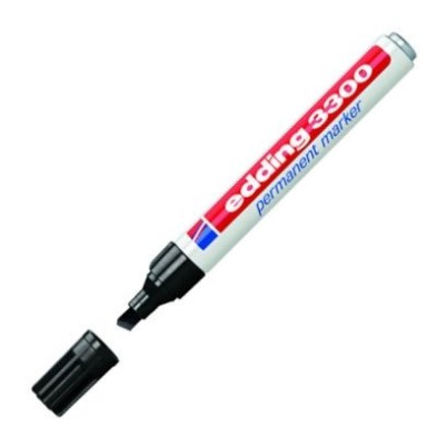 Fine art shop - Edding Permanent Marker 3300 Black 01, 1-5 mm. beveled tip | totenart.com