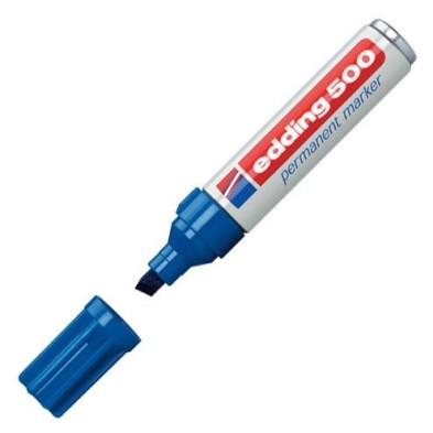 Fine art shop - Edding Permanent Marker 500 Blue 03, 2-7 mm. beveled tip | totenart.com