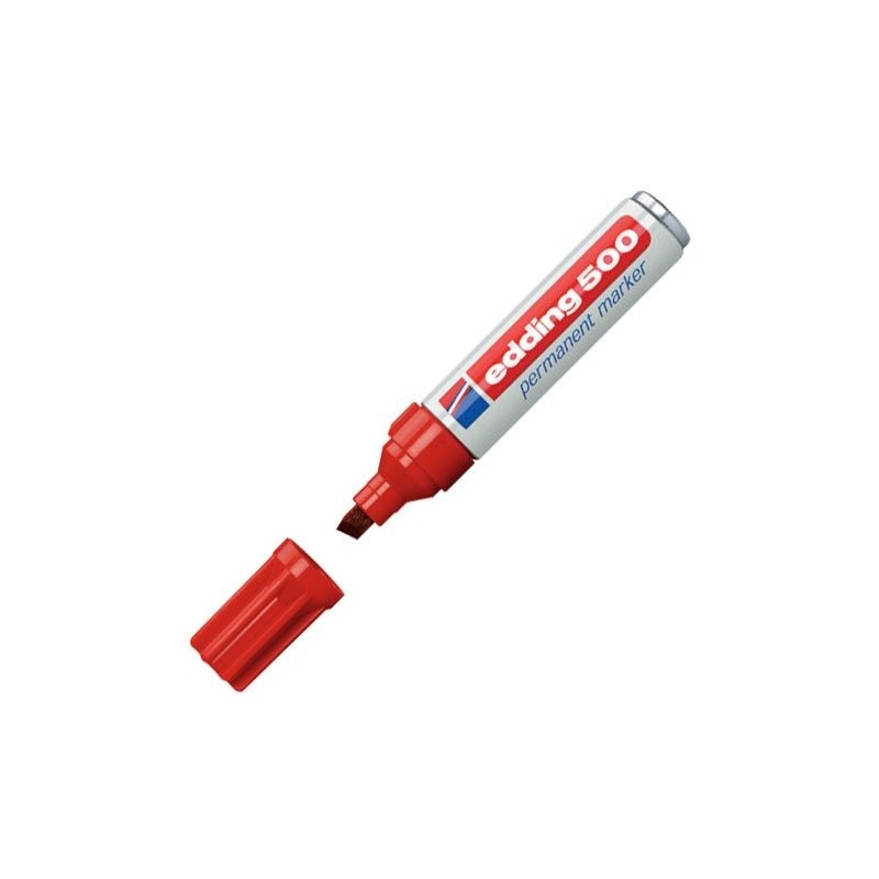 Fine art shop - Edding Permanent Marker 500 Red 02, 2-7 mm. beveled tip | totenart.com