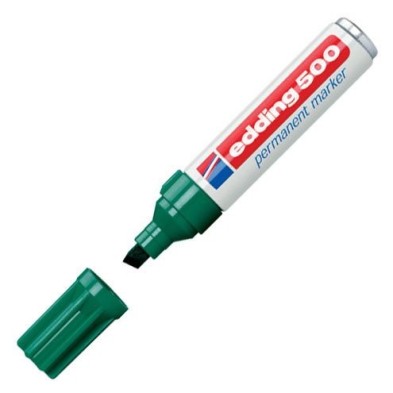 Fine art shop - Edding Permanent Marker 500 Green 04, 2-7 mm. beveled tip | totenart.com