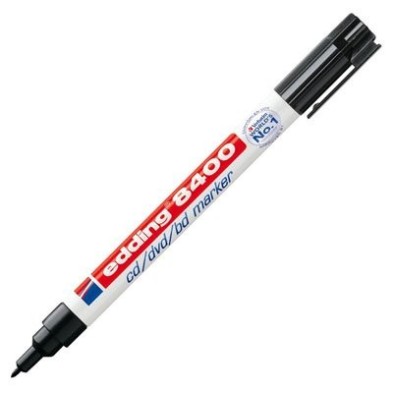 Fine art shop - \nPermanent Edding marker 8400 for CD / DVD Black 01, round tip 1 mm. | totenart.com