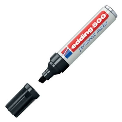 Fine art shop - Edding Permanent Marker 500 Black 01, 2-7 mm. beveled tip | totenart.com