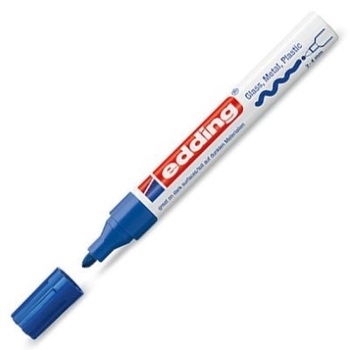 Fine art shop - \nOpaque Ink Pen Edding 750 Blue 03, round tip 2-4 mm. | totenart.com