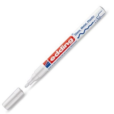 Fine art shop - \nOpaque Ink Pen Edding 751 White 49, round tip 1-2 mm. | totenart.com