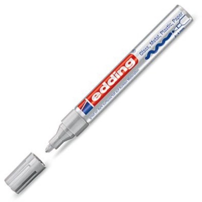 Fine art shop - \nOpaque Ink Pen Edding 750 Silver 54, round tip 2-4 mm. | totenart.com