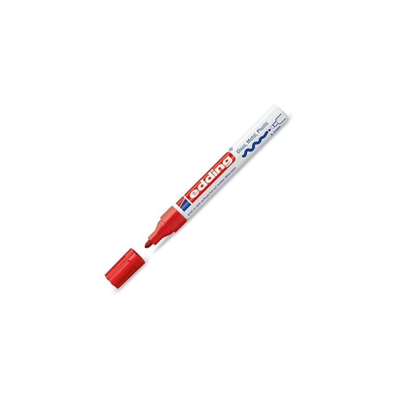 Fine art shop - \nOpaque Ink Pen Edding 750 Red 02, round tip 2-4 mm. | totenart.com