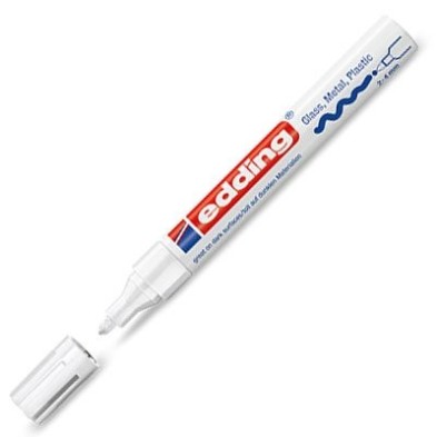 Fine art shop - \nOpaque Ink Pen Edding 750 White 49, round tip 2-4 mm. | totenart.com
