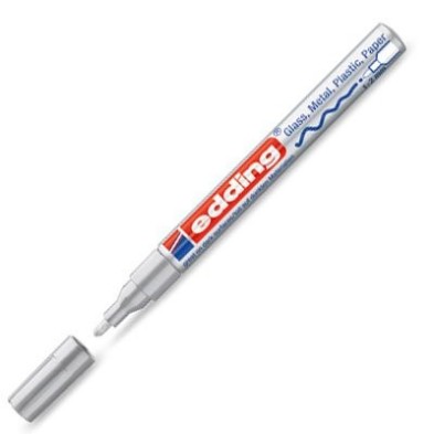 Fine art shop - \nOpaque Ink Pen Edding 751 Silver 54, round tip 1-2 mm. | totenart.com