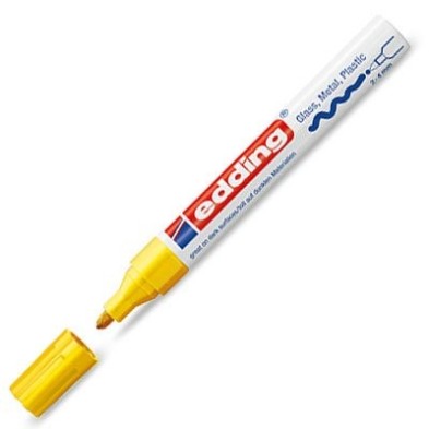 Fine art shop - \nOpaque Ink Pen Edding 750 Yellow 05, round tip 2-4 mm. | totenart.com