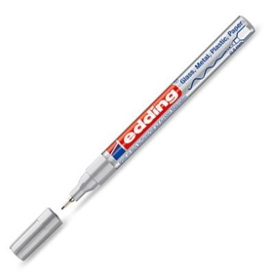 Fine art shop - \nOpaque Ink Pen Edding 780 Silver 54, round tip 0,8 mm. | totenart.com