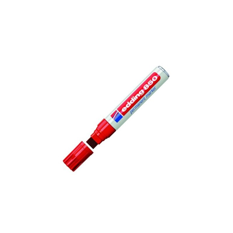 Fine art shop - Edding Permanent Marker 850 Red 02, 5-15 mm. beveled tip | totenart.com