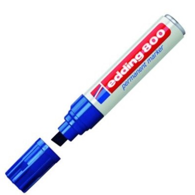 Fine art shop - Edding Permanent Marker 800 Blue 03, 4-12 mm. beveled tip | totenart.com