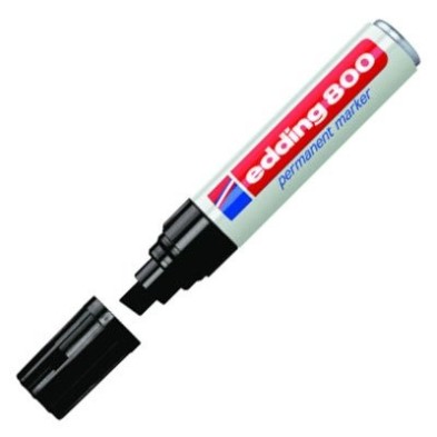 Fine art shop - Edding Permanent Marker 800 Black 01, 4-12 mm. beveled tip | totenart.com