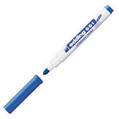 Fine art shop - \nMarker Pen White Edding 661 Blue 03, round tip 1-2 mm | totenart.com