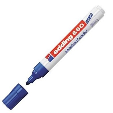 Fine art shop - \nMarker Pen White Edding 660 Blue 03, round tip 1.5-3 mm | totenart.com
