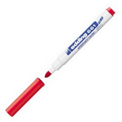Fine art shop - \nMarker Pen White Edding 661 Red 02, round tip 1-2 mm | totenart.com