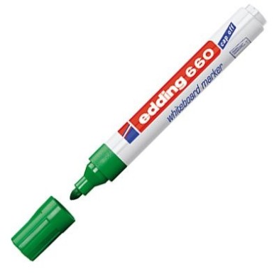 Fine art shop - \nMarker Pen White Edding 660 Green 04, round tip 1.5-3 mm | totenart.com