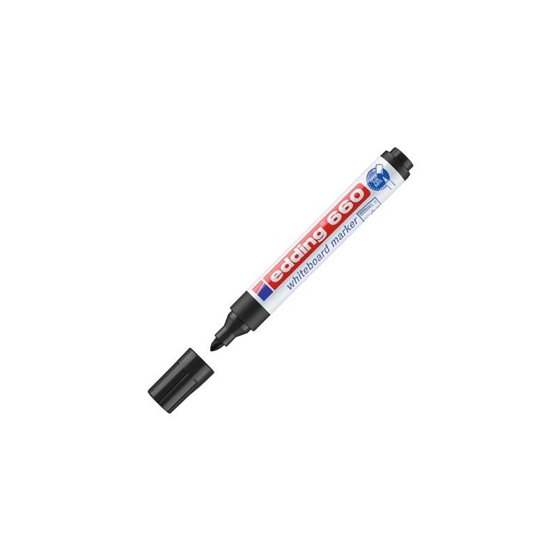Fine art shop - \nMarker Pen White Edding 660 Black 01, round tip 1.5-3 mm | totenart.com