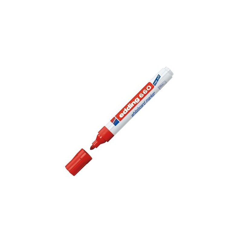 Fine art shop - \nMarker Pen White Edding 660 Red 02, round tip 1.5-3 mm | totenart.com