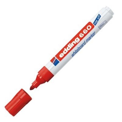 Fine art shop - \nMarker Pen White Edding 660 Red 02, round tip 1.5-3 mm | totenart.com