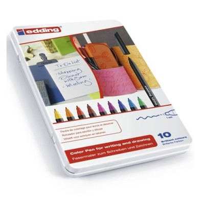 Fine art shop - Box 10 Edding Markers 1200 bright colors | totenart.com